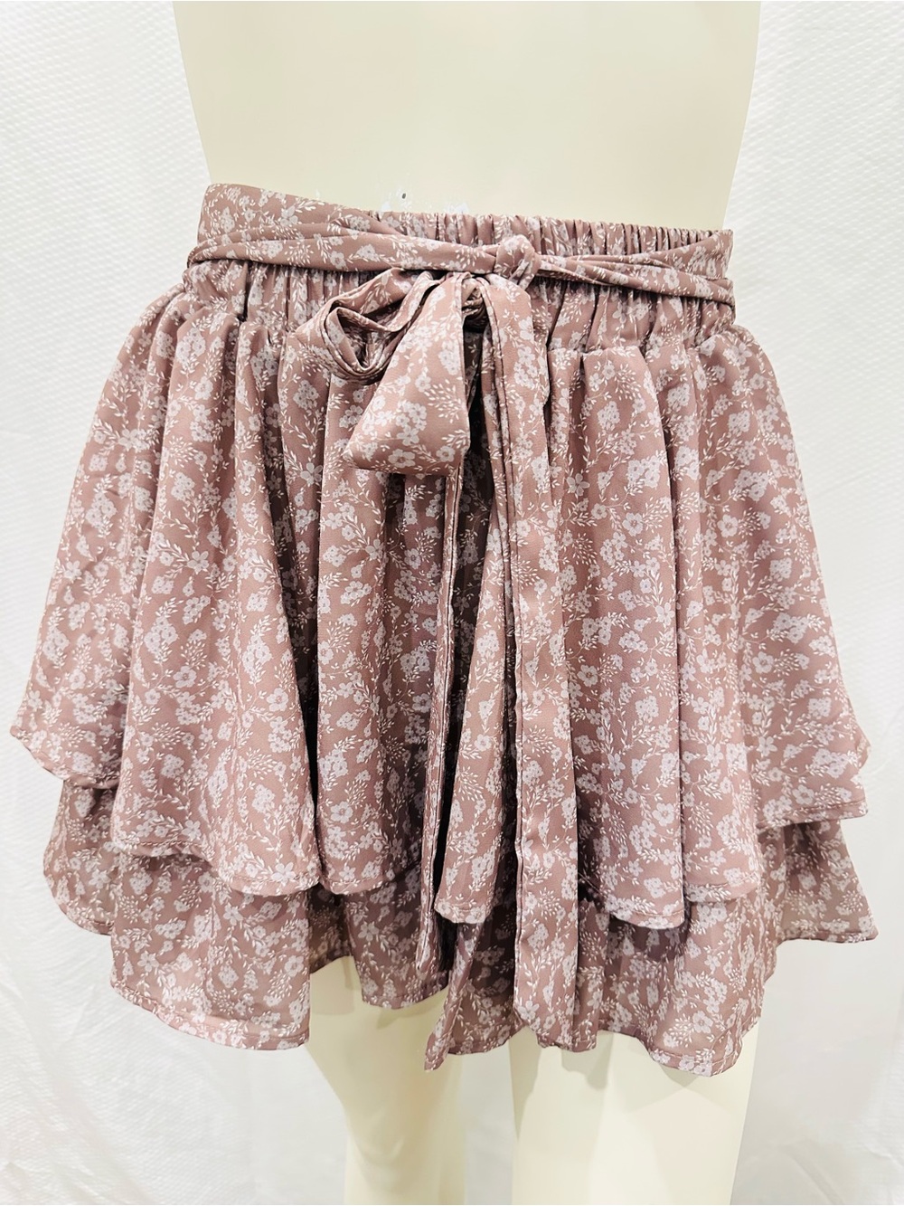 Altar'd State Floral Tiered Skort with Tie Waist